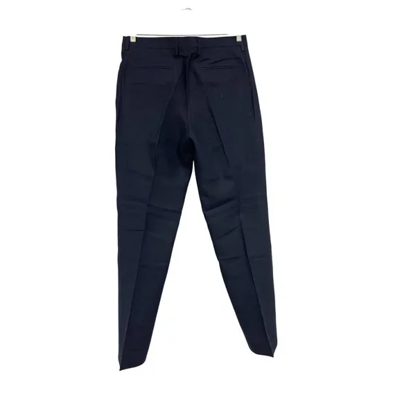 Zara Mens Dress Pants linen EU 42 US 32 Navy Blue Straight Trouser 4018/408 NWT